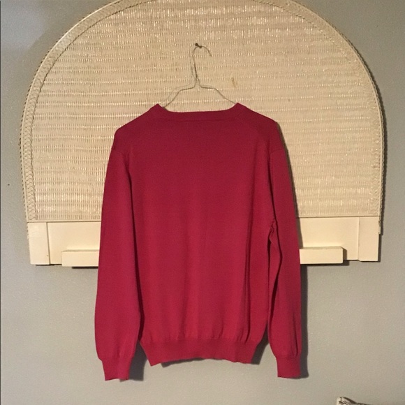 Paul Fredrick Men’s V-Neck Pima Sweater - Picture 5 of 8